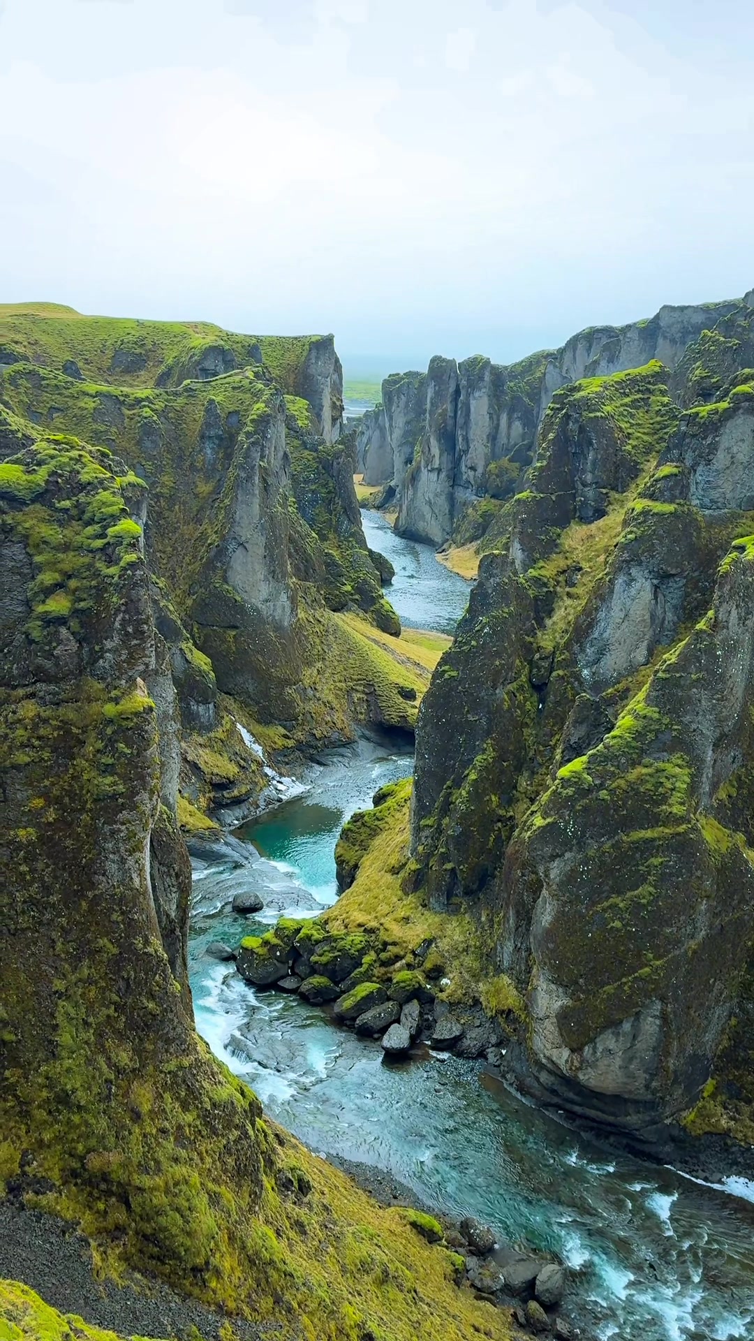 Fja&eth;r&aacute;rglj&uacute;fur Canyon, Iceland. 4:32 pm. Absolutely Unreal. #earth #nature #landscape #iceland #fjaorargljufurcanyon #icelandadventure #icelandtrip