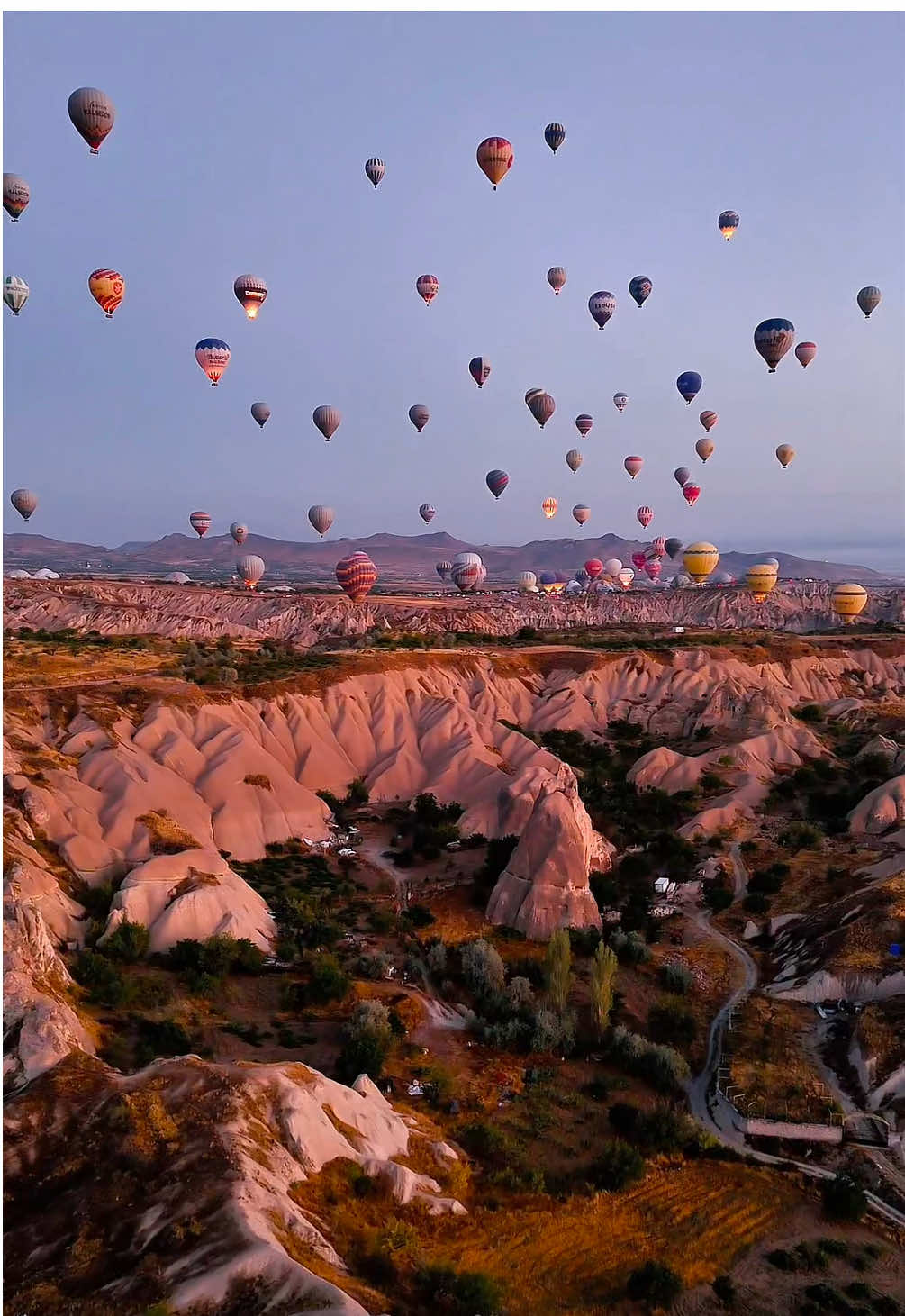 Balloons usually take off from G&ouml;reme and, depending on the wind, drift over Love Valley, Ortahisar, and Paşabağ.  &bull; During the flight, the fairy chimneys, valley formations, and sunrise views offer a unique visual feast.  &bull; Depending on the season&rsquo;s intensity, up to 150 balloons can be seen in the sky.  &bull; Weather conditions are crucial for flight safety; in windy or rainy weather, flights may be canceled. #cappadocia #kapadokya #hotairballoons #cappadociaphotographers #goturkey