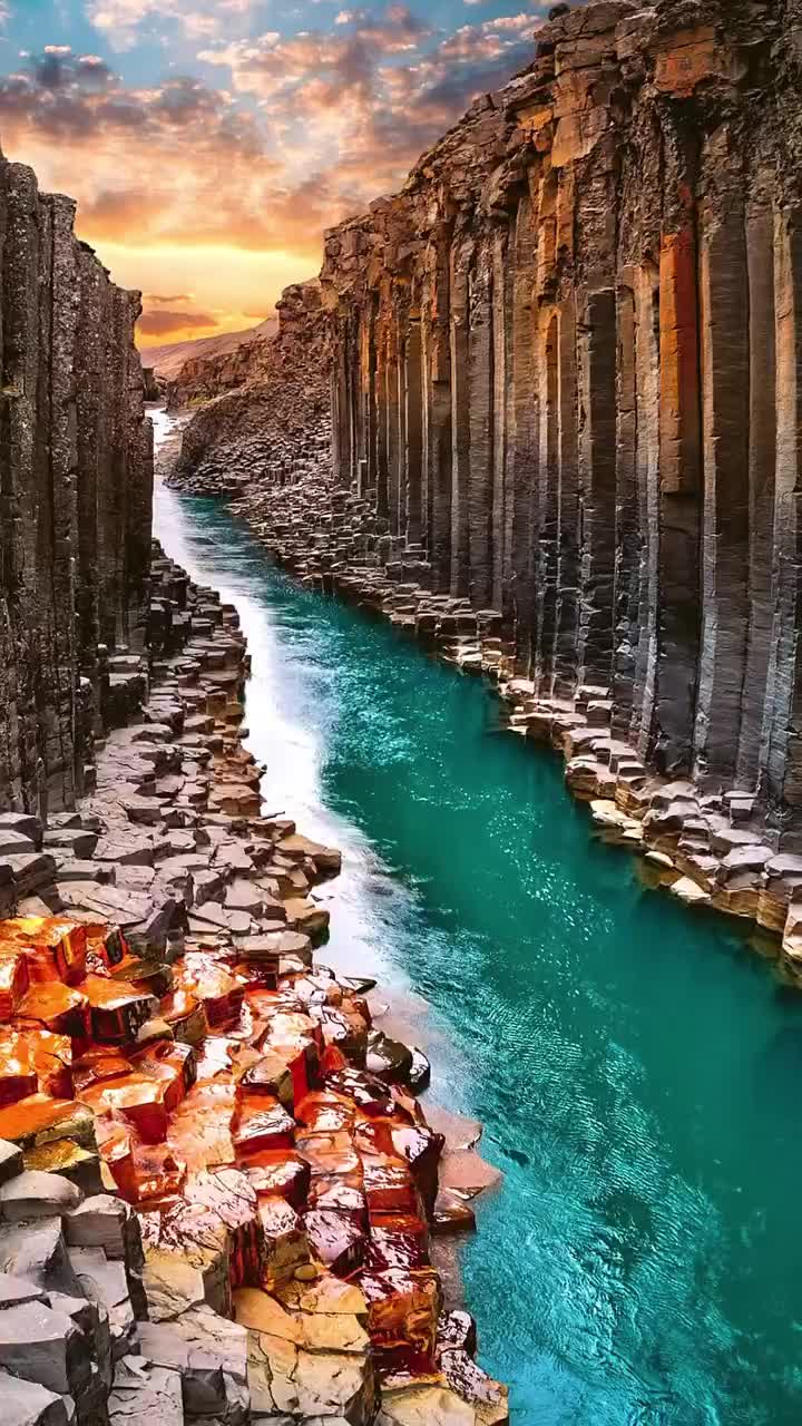 Stu&eth;lagil Canyon #naturalwonders #iceland #wonderfulplaces #river #rock