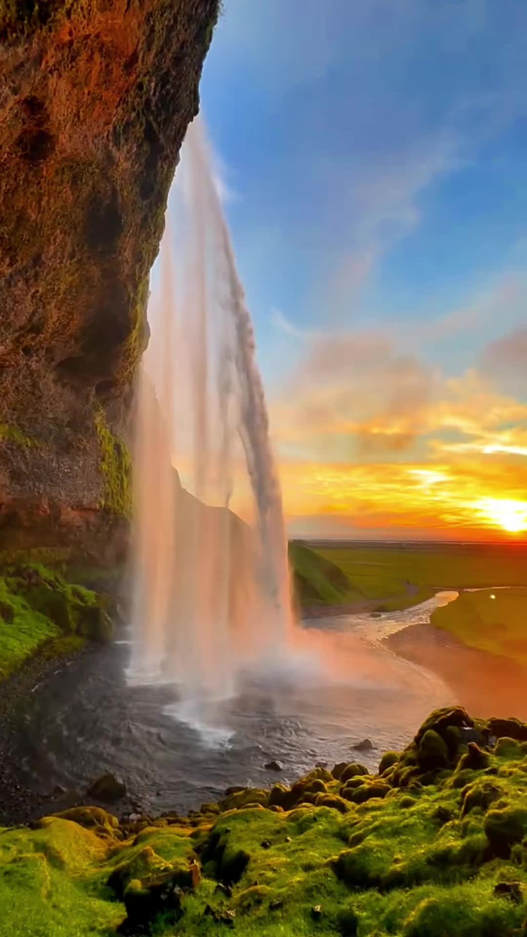 Seljalandsfoss Waterfall, Iceland #foryou #travel #views #nature #iceland