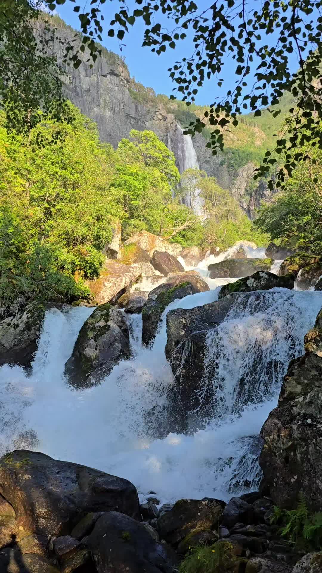Feigefossen waterfall, Lustrafjord. Norway. #Norway #Waterfall